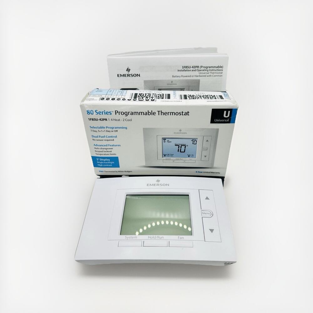 Emerson 1F85U-42PR 80 Series Thermostat 4H/2C Programmable Wall Mount